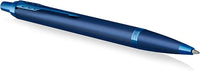 Parker IM Bolígrafo Monocromático | Tinta Azul | Acabado y Detalles en Azul | Punta Media | Estuche de Regalo