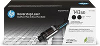 HP 143A W1143AD, Negro, Kit de Recarga de Tóner Original, Pack de 2, para impresoras HP Neverstop Laser Serie 1000 y 2000