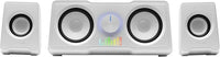 Mars Gaming MS22, Altavoces Gaming Compactos 2.2, RGB Flow, Subwoofer + 4 Drivers Activos, Sonido DSP 35W, Blanco