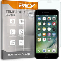 REY Protector de Pantalla para iPhone 7 / 8 / SE 2020 / SE 2022 5G, Cristal Vidrio Templado Premium