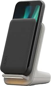 Doro - Pack Smartphone Aurora A20 - Base de Carga inalámbrica - Teléfono móvil con Tapa para Personas Mayores - Botón de Asistencia - GPS - Compatible con audífonos - Cable USB Incluido - Grafito