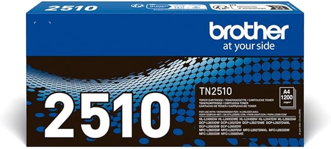 Brother TN2510 - Tóner Negro, Duración Estimada: 1.200 páginas según ISO/IEC 19752