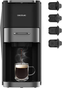 Thumbnail for Cecotec Cafetera Cápsulas Express Compacta FreeStyle Compact Dark. 1200W, Bomba de 20 Bares, Compatible con Dolce Gusto, Nespresso, ESE Pod y Senseo, Depósito 700ml, Diseño Elegante