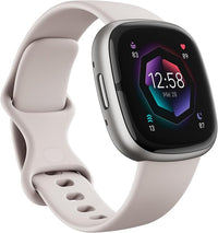 Fitbit Sense 2,Lunar Blanco/Platinum Smartwatch, Unisex-Adult, One Size