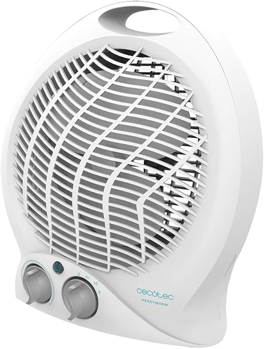 Cecotec Calefactor Eléctrico de Baño Bajo Consumo Ready Warm 9790 Force. Termoventilador, 2000 W en 2 Niveles, Termostato Regulable, 3 Modos, Sistema de Seguridad, 20 m2