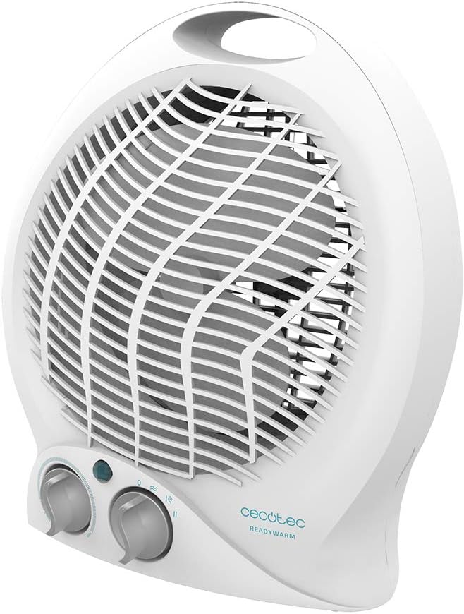 Cecotec Calefactor Eléctrico de Baño Bajo Consumo Ready Warm 9790 Force. Termoventilador, 2000 W en 2 Niveles, Termostato Regulable, 3 Modos, Sistema de Seguridad, 15 m2