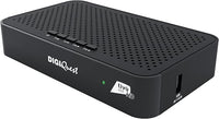 DIGIQUEST Decodificador Tivùsat Classic Q10 | Receptor de satélite HD tivùsat y Zona DAZN habilitada | Mediaplayer, Mando a Distancia 2 en 1 y tivùsat Smartcard incluidos | De Color Negro