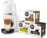 De'Longhi Nescafé Dolce Gusto Piccolo XS EDG110.WB, Cafetera Cápsulas, Incluye 3 Paquetes de Cápsulas, Diseño Super-Compacto, Cafetera Manual para Café y Otras Bebidas, 1500W, Blanco