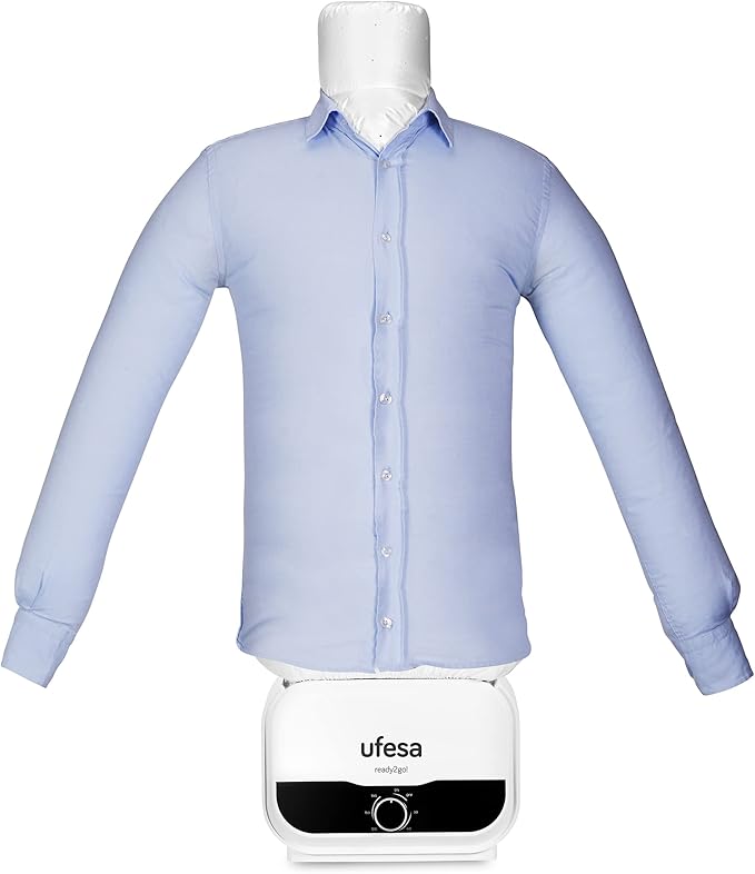 Ufesa Maniquí 2 en 1 SV1200, planchado y secado automáticos, 1200 W, elimina las arrugas, desodoriza y neutraliza los olores, temporizador de 3 horas, tallas S a XXL