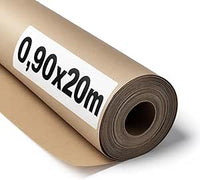 OFITURIA Papel Kraft Marrón Natural 70 g/m² - Rollo 0,90×20 m - Pack de 6 Rollos - Para Embalaje, Manualidades y Decoración - Resistente y Fácil de Cortar - Compatible con Pinturas y Crayones