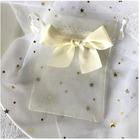 Thumbnail for Yurosiay 30 bolsas de organza multicolor con lazos de satén, bolsas de organza con cordón, bolsas de regalo de organza, para joyas, bodas, champán, 17 x 23 cm