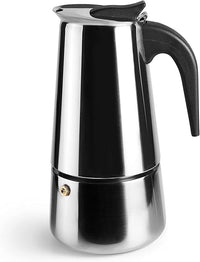 IBILI Moka express, 2 tazze, 100 ml, acciaio inossidabile, adatta per piani di cottura a induzione