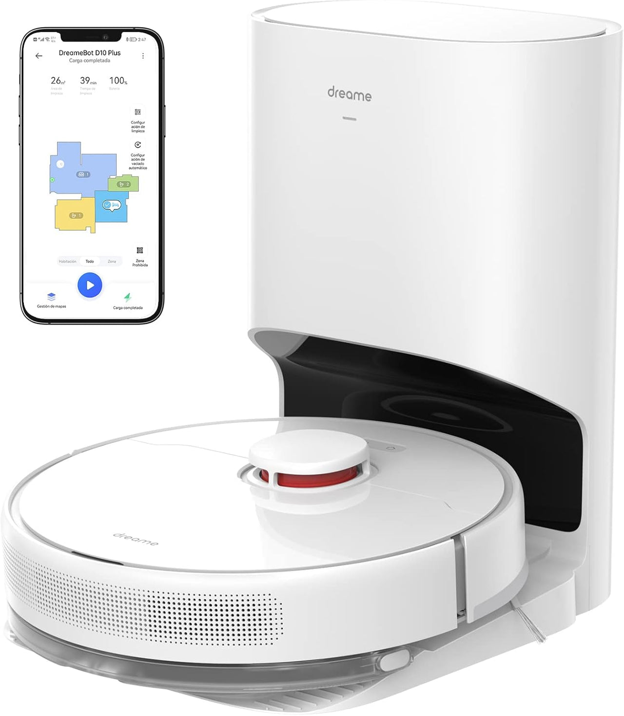DREAME D10 Plus Robot Aspirador + Estación de Vaciado Automático