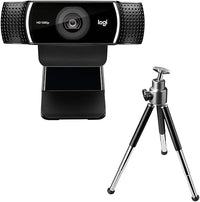 Logitech C922 Pro Stream, Cámara Web para Streaming Profesional con superrápido HD 720p a 60 fps, Trípode Incluido y Licencia, Webcam Streaming, Funcio con Teams, Google Meet, Zoom - Negro