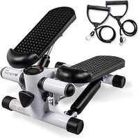 Mobiclinic® Fitness, Stepper, 2 en 1, Step Plus, Cuerdas de Resistencia, Multifunción, Brazos y piernas, Pantalla LCD, Carga 100 kg, Compacto, Gym casa, Altura Ajustable