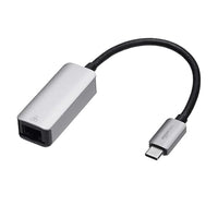 Amazon Basics Adaptador de USB 3.1 tipo C a Gigabit Ethernet RJ-45 de aluminio, Gris, 5,23 cm x 2,06 cm x 1,5 cm