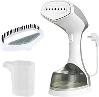 Focenat Plancha Vertical Vapor, Ferro a Vapor Vertical, Plancha de Vapor Portátil, 1500W, 250ML, Gris, con Tanque de Agua 250ml, Cepillo de Vapor, Vaporizador de Ropa para Hogar, Oficina, Viaje