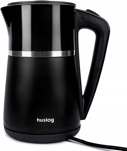 Huslog Elektrischer Wasserkocher mit einem Fassungsvermögen 1,7 L, 2200W, Schwarz