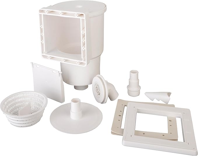 Gre AR100 - Skimmer para Piscina Estándar + Válvula de Impulsión, Color Blanco, 27 x 22 x 35 cm