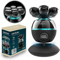 Cecotec Afeitadora de Cabeza Inalámbrica Bamba PrecisionCare Skull. Cabezal Extragrande con 7 Cuchillas flotantes, Autonomía 60 Mins, Pantalla y Base de Carga, Resistencia al Agua IPX6