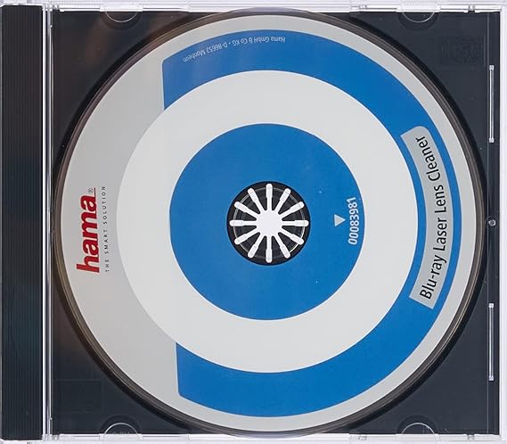 Hama Blu-Ray Reinigungsdisc (zur Beseitigung von Schmutz in Blu-Ray Laufwerken) Laser-Reinigungs Blu-Ray