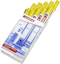 edding 3000 marcador permanente - amarillo - 10 rotuladores - punta redonda 1,5-3 mm - indeleble de secado rápido - resistente al agua y a los borrones - universal