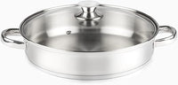 Cacerola baja 32 cm diámetro, acero Inoxidable 18/10