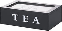 Galileo - Caja para té y té (6 Ranuras Interiores, Color Negro