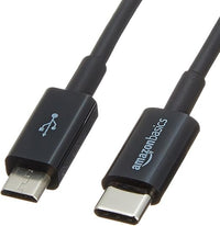 Amazon Basics Verbindungskabel, USB-C auf Micro USB Typ B, USB 2.0, 0.9 m, Schwarz