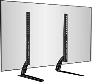 BONTEC Soporte TV Pie Universal para Pantallas de 22-65 Pulgadas, Soporte TV para LED/LCD/Plasma y Curvas, Soporte Pie TV con 3 Niveles de Altura Ajustable, Carga Máx. 50 kg y VESA 800x400 mm