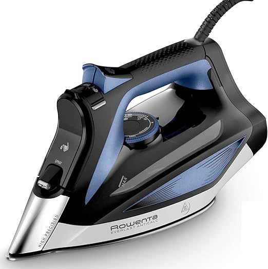 Rowenta Everlast Antical Plancha vapor 2700 W, recolector de cal y función antical, de 220 g/min y constante de 45gr/min, suela Microsteam, Profile Láser antigoteo, azul