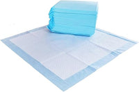 Amazon Basics Tapete de entrenamiento para perros, a prueba de fugas, 5 capas, con perfume, 55,88 x 55,88 cm, paquete de 50 unidades, Azul y Blanco