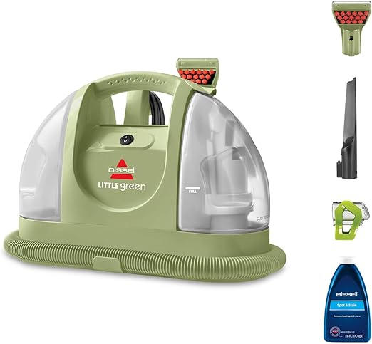 BISSELL Little Green, Aspiradora de Agua Tapicería, Lava Aspiradora para Manchas Cotidianas y Suciedad, Limpiador de Liquidos para Alfombras, Tapicería, Sofá, Auto & Más, Motor Potente de 340W, 4098N