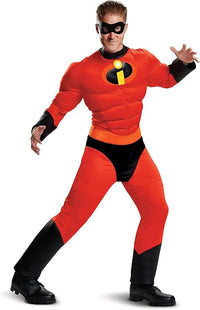 Thumbnail for DISGUISE DG66844C - Disfraz clásico de Mr. Incredible con músculo, talla S, color rojo
