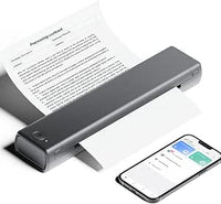 Phomemo Impresora portátil, M08F Bluetooth Impresora A4 Compatible con 210 x 297 mm, Impresora de Viaje inalámbrica sin Tinta, Compatible con Android e iOS para Viajes y portátiles