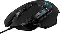 Logitech G G502 Hero Ratón Gaming con Cable Alto Rendimiento, Captor Hero 25K, 25,600 dpi, RGB, Peso Personalizable, 11 Botones Programables, Memoria Integrada, PC/Mac - Negro