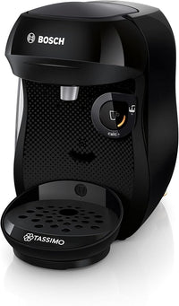 Bosch - Cafetera Tassimo Happy Friendly, Pastillas Descalcificadoras incluidas, Hasta 70 bebidas, OneTouch, INTELLIBREW™, Negro, TAS102EA