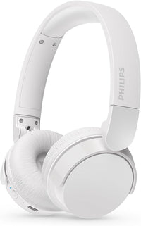 Philips TAH4209WH Auriculares on-Ear Ligeros Bluetooth, Aislamiento pasivo del Ruido,55 Horas de reproducción, Sonido Natural, Llamadas nítidas, Graves dinámicos, 2 Horas de Carga USB-C, 2024, Blanco