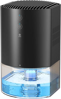 AROEVE Deshumificadores De Humedad 990ml, Deshumificadores Silencioso Para Dormitorio Con 7 Luces De Color, Apagado Automático, Protector De Descongelación, Deshumidificador De Uso 24H Para Casa
