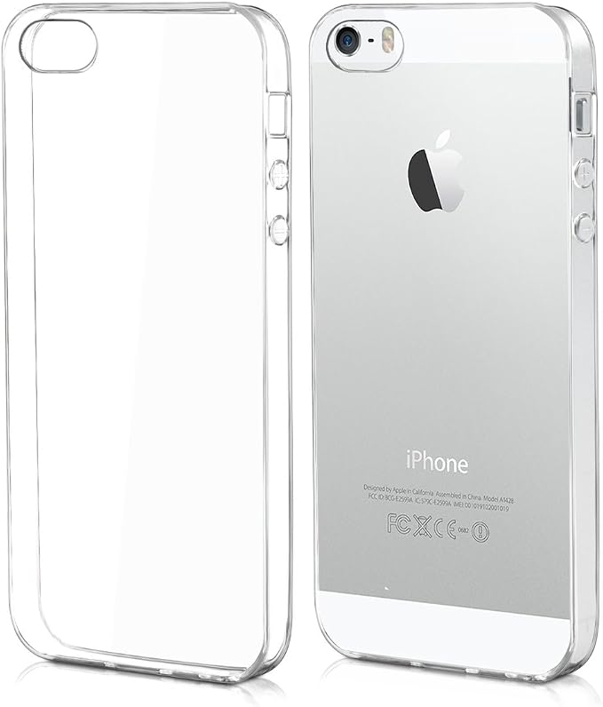 kwmobile Carcasa Compatible con Apple iPhone SE (1.Gen 2016) / iPhone 5 / iPhone 5S - Funda de Silicona para móvil - Cover Trasero en Transparente