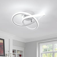 Comely Lámpara de Techo LED Moderna, 30W 3300LM Plafon LED Techo de Hoja de Trébol, Blanco Frío 6500K Luz de Techo de Acrílico Blanco para Dormitorio Cocina Sala de Estar Pasillo