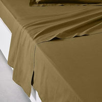 Thumbnail for Today Essential - Sábana Plana para 2 Personas, 240 x 300 cm, algodón, Lisa, Color marrón
