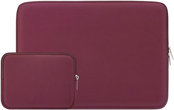 RAINYEAR 15,6 Pulgadas Funda Protectora para Portátil Compatible con 15,6 DELL HP ASUS Laptop Notebook Chromebook Tablet Ordenador Portátiles Caso con Bolsa de Accesorios,Rojo