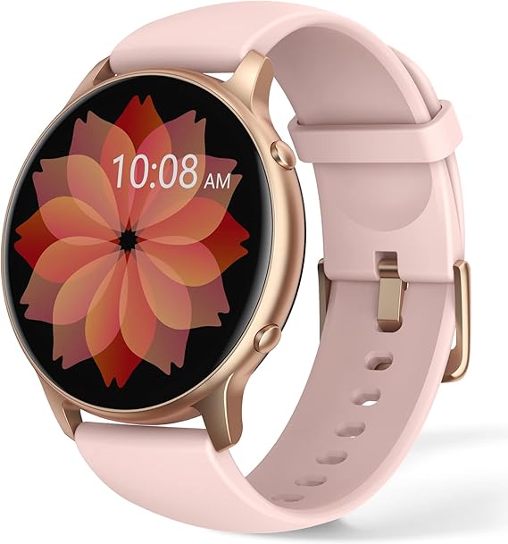TUYOMA Reloj Inteligente para Mujer – 1,32 Pulgadas HD Smartwatch para Mujer, Impermeable IP68, Esfera DIY, oxímetro, Monitor de sueño, Monitor de Ritmo cardíaco, podómetro, para Android iOS