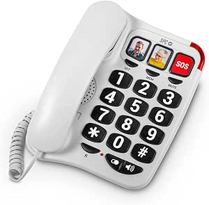 SPC Comfort Numbers 2 - Teléfono Fijo Mayores Teclas Grandes y Timbre Alto