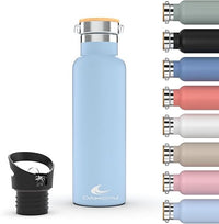 Daikoku Botella Agua Acero Inoxidable - 500ml - Botella Térmica - Bebidas Frías 24 Horas y Calientes 12 Horas - Botella Agua Antigoteo - Doble Pared Libre de BPA - Cantimplora Termica - Azul Celeste