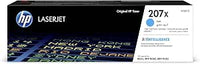 HP 207X W2211X, Cian, Cartucho Tóner de Alta Capacidad Original, de 2.450 páginas, para impresoras HP Color LaserJet Pro MFP M282nw, MFP M283fdn, MFP M283fdw, M255dw y M255nw