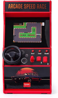 Legami- Mini Videogioco Arcade Speed Race, Include 30 Giochi, Lingua Inglese, con Luci e Suoni, 3 Batterie AA Non Incluse, 8,5X26 cm, Schermo 2,4