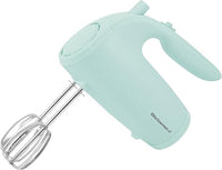 Elite Gourmet EHM003M Ultra Power Küchenhandmixer, elektrisch, 5 Gang, mit 2 extra breiten Edelstahl-Rühren für glatte, cremig geschlagene Mischungen, plus praktische Rühreraufbewahrung, mintblau