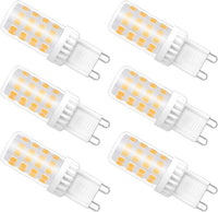 Thumbnail for Bombillas G9 LED 5W Luz Fría 6000K, 450LM, 51 SMD LEDs, G9 40W 50W Halógena Equivalente, AC 230V, Bombilla LED Casquillo G9 Fría para Luz Espejo de Baño, No Regulable, 6 piezas